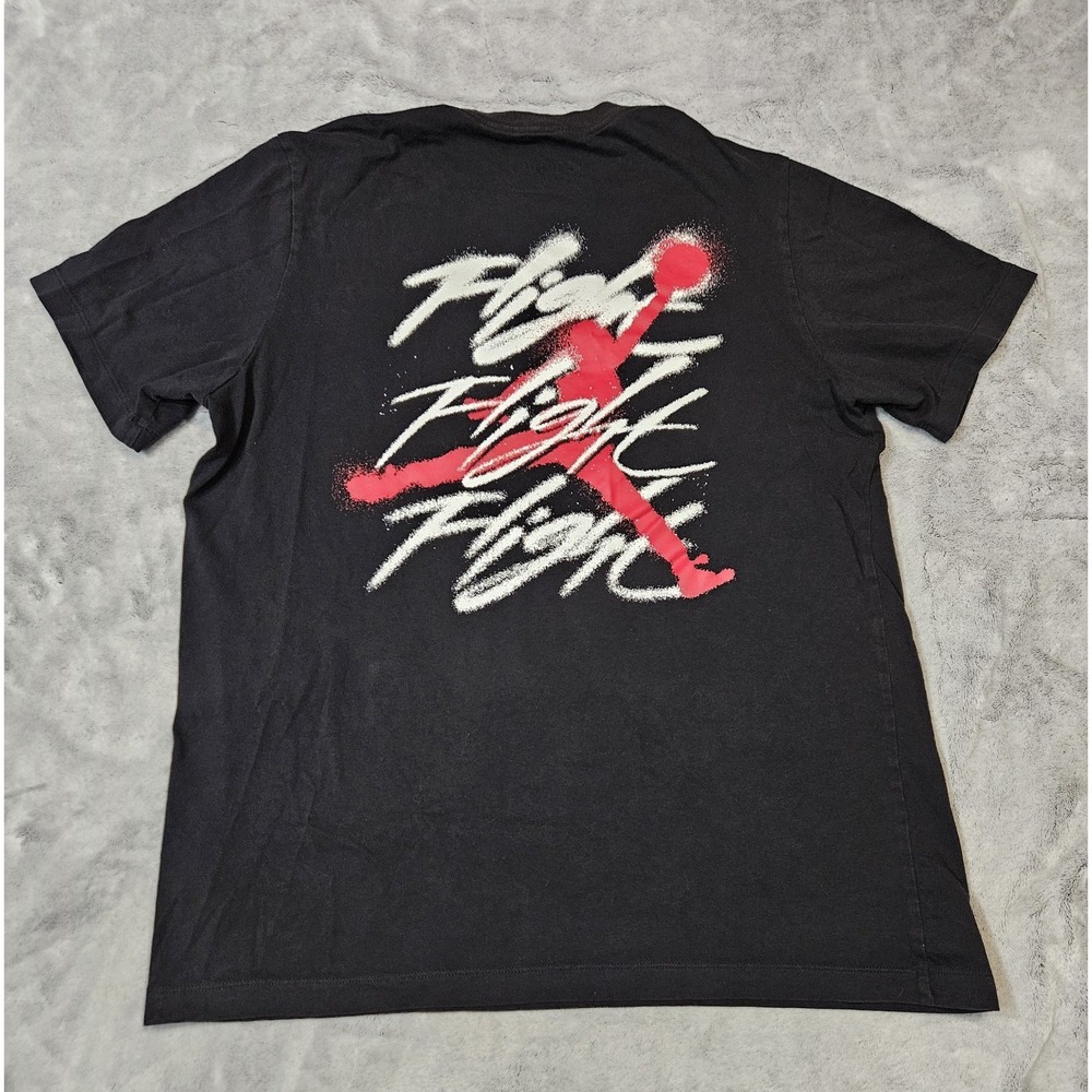Air Jordan Flight Black and Red Short Sleeve Shirt Size L
